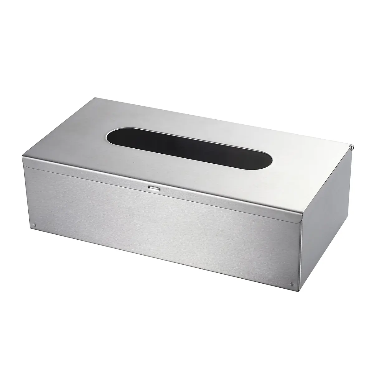 JunSun Rectangular Tissue Box Cover - Brushed Nickel Stainless Steel | Modern Bathroom & Bedroom Decor (70-120 chars) - main product image
