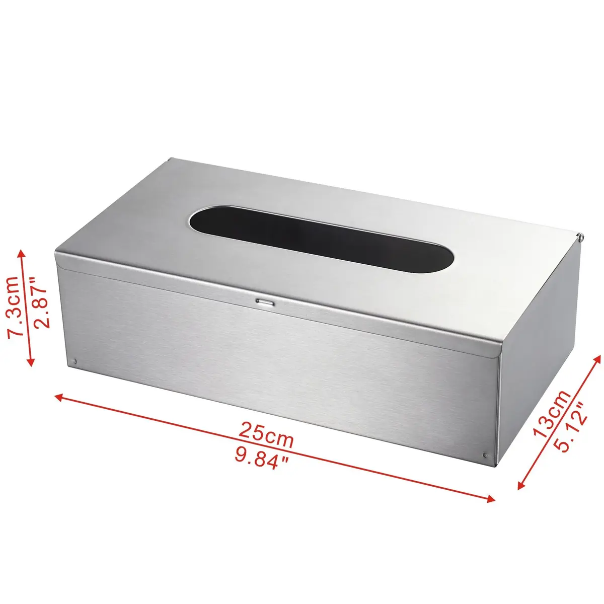 JunSun Rectangular Tissue Box Cover - Brushed Nickel Stainless Steel | Modern Bathroom & Bedroom Decor (70-120 chars) - view 7