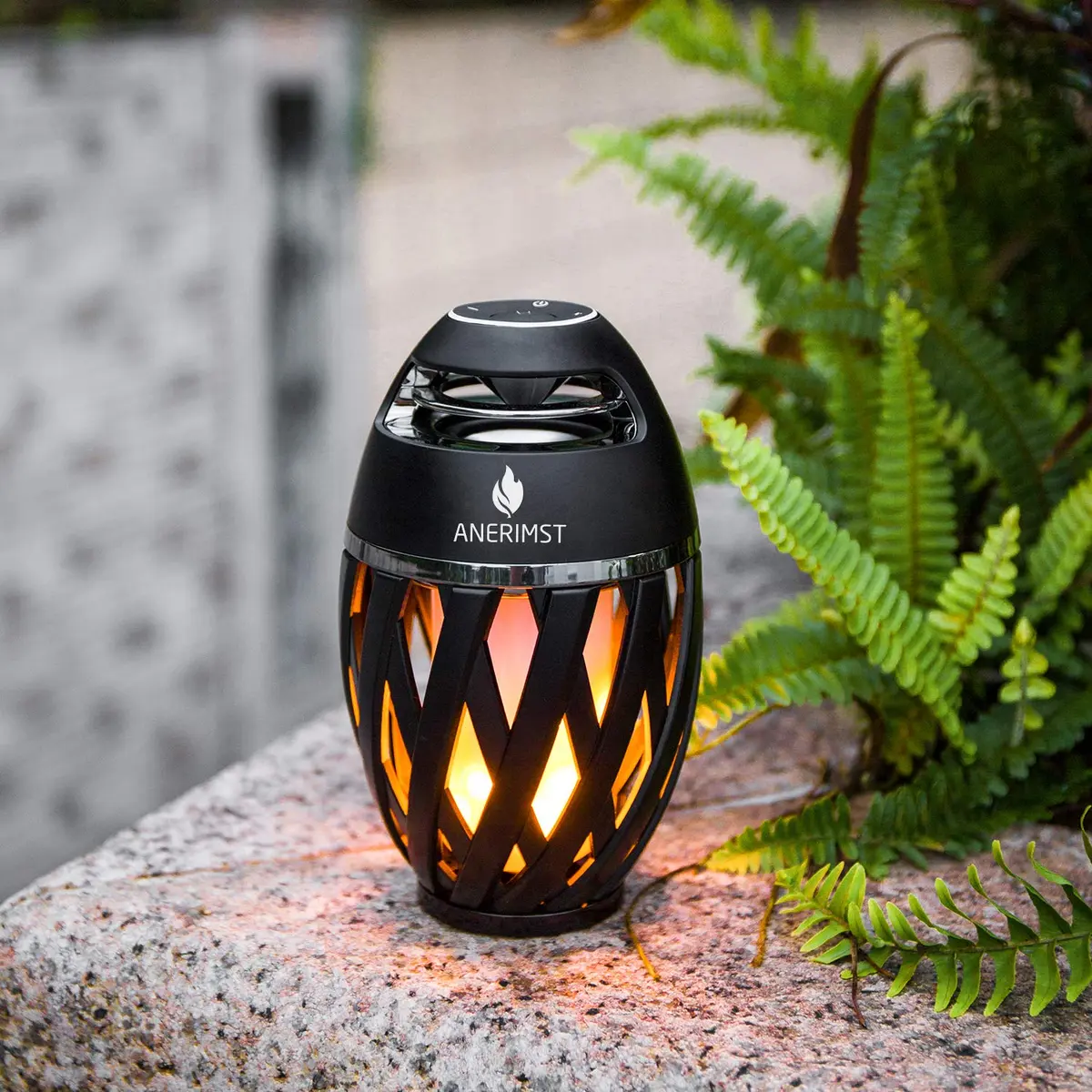 ANERIMST LED Table Lamp with Flame Torch Light | Waterproof Wireless Speaker, 5W Stereo Sound, BT5.3, 18H Battery, Outdoor Decor (100-120c) - view 8