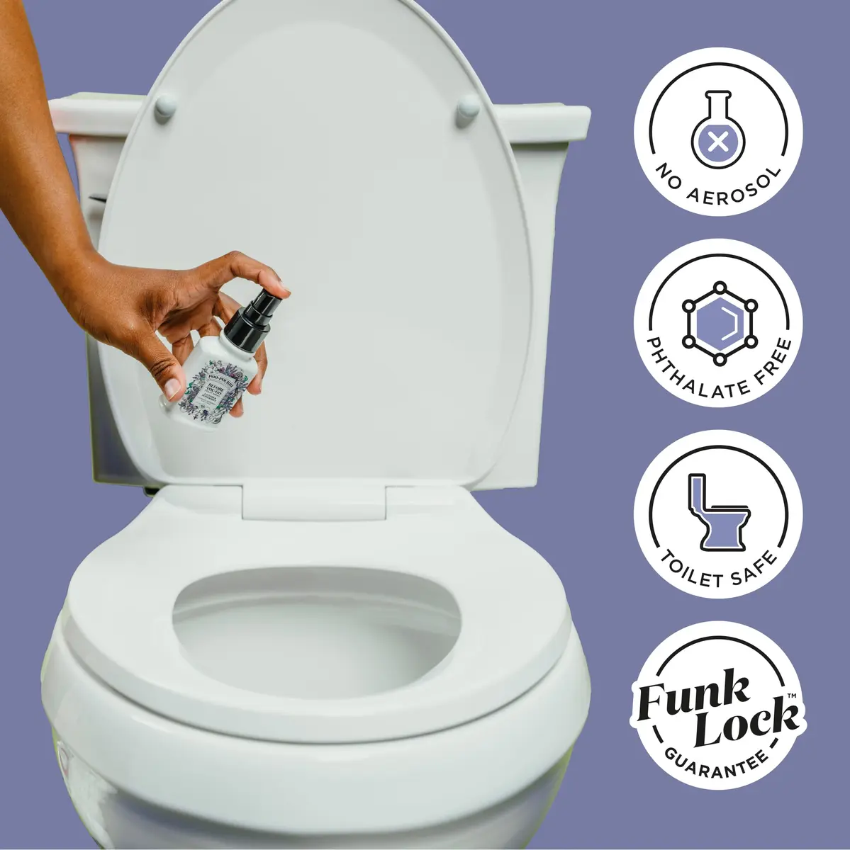 Poo-Pourri Before-You-Go Toilet Spray Lavender Peppermint 59ml (2 Fl Oz) | Funk Lock Technology for Odor Control - view 2