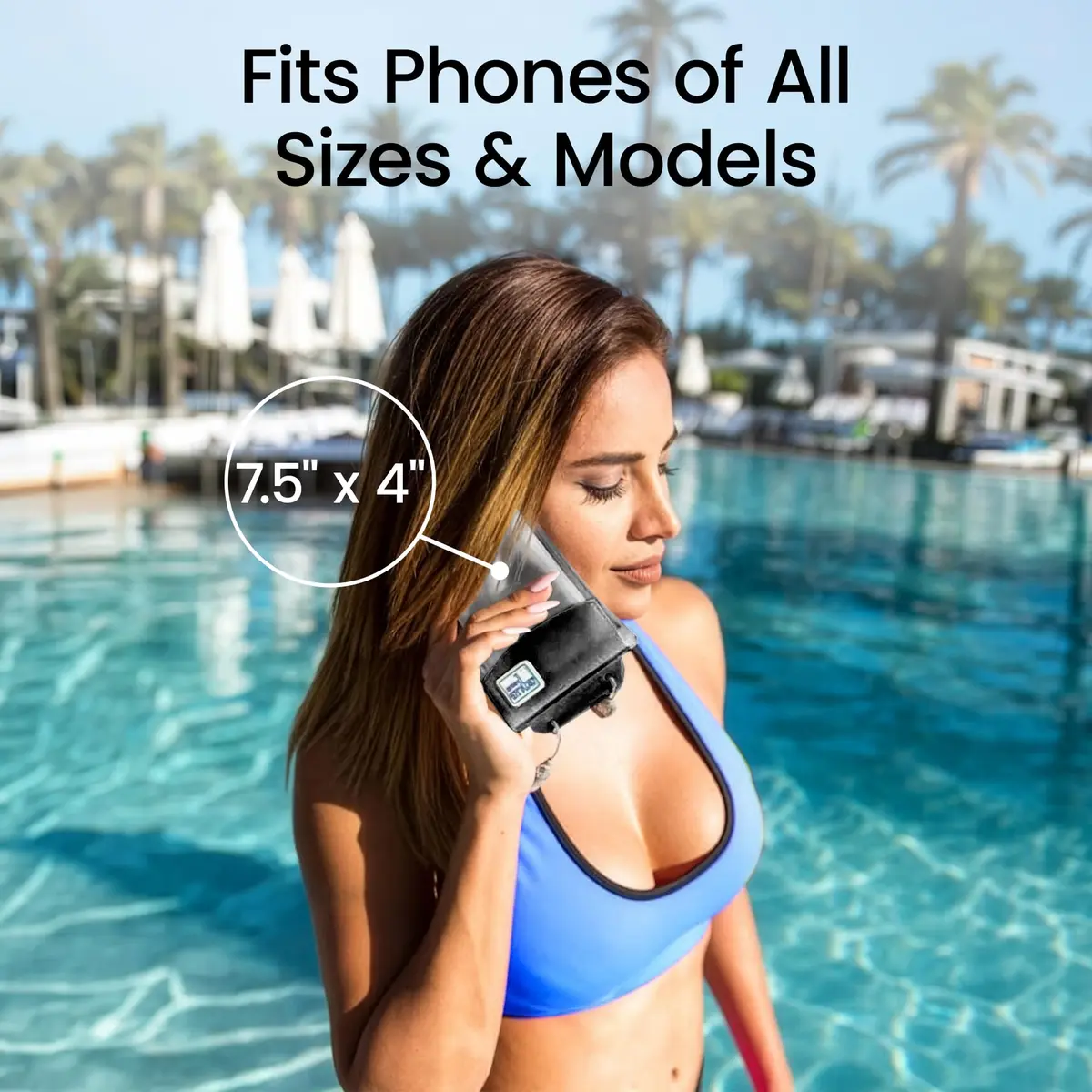 AquaVault Floating Waterproof Phone Pouch Case Universal for iPhone Android | Buoyant, Clear, 30Ft Underwater Access - view 6