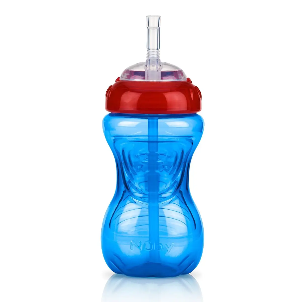 Nuby No-Spill Soft Straw Easy Grip Sippy Cup 300ml (10 Oz) 3-Pack | Spill-Proof Toddler Cup for Babies 12+ Months - view 4