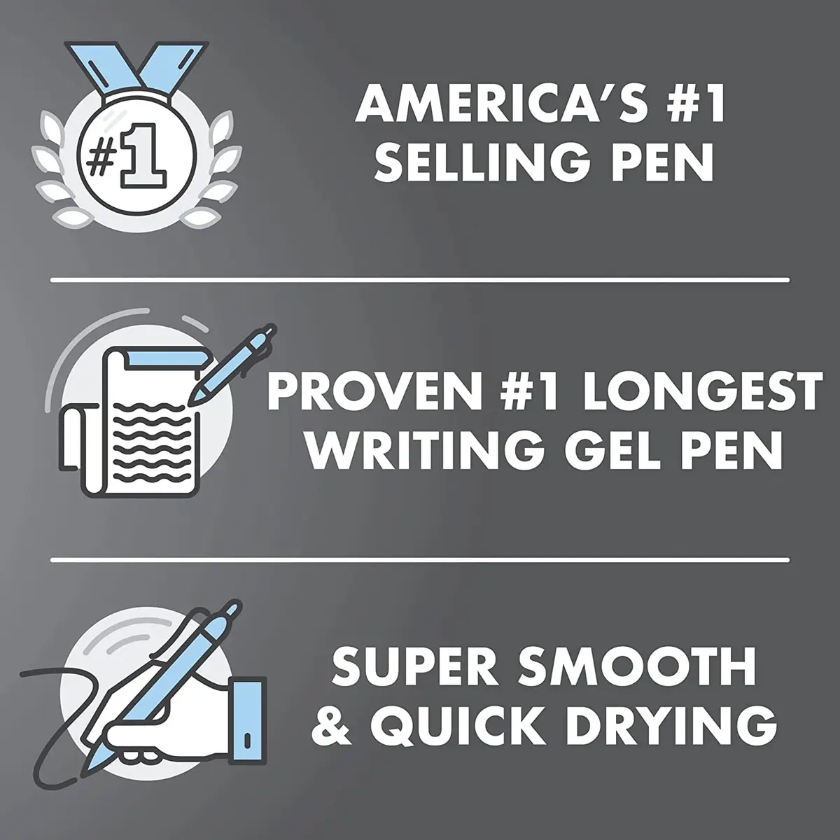 Pilot G2 pens retractable Gel Roller ballpoint Bold pt 1.0mm | Black & Blue Bundle, 6 Count - view 8