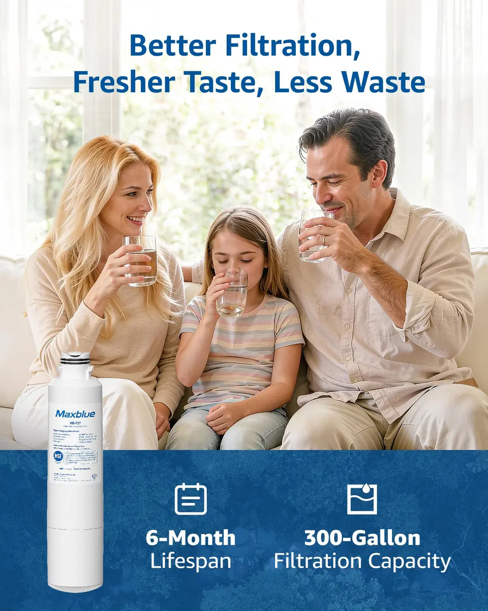 Maxblue MB-F27 Replacement for Samsung DA29-00020B Water Filter 2 Pack | NSF Certified, Lead-Free, Pure Water - view 9