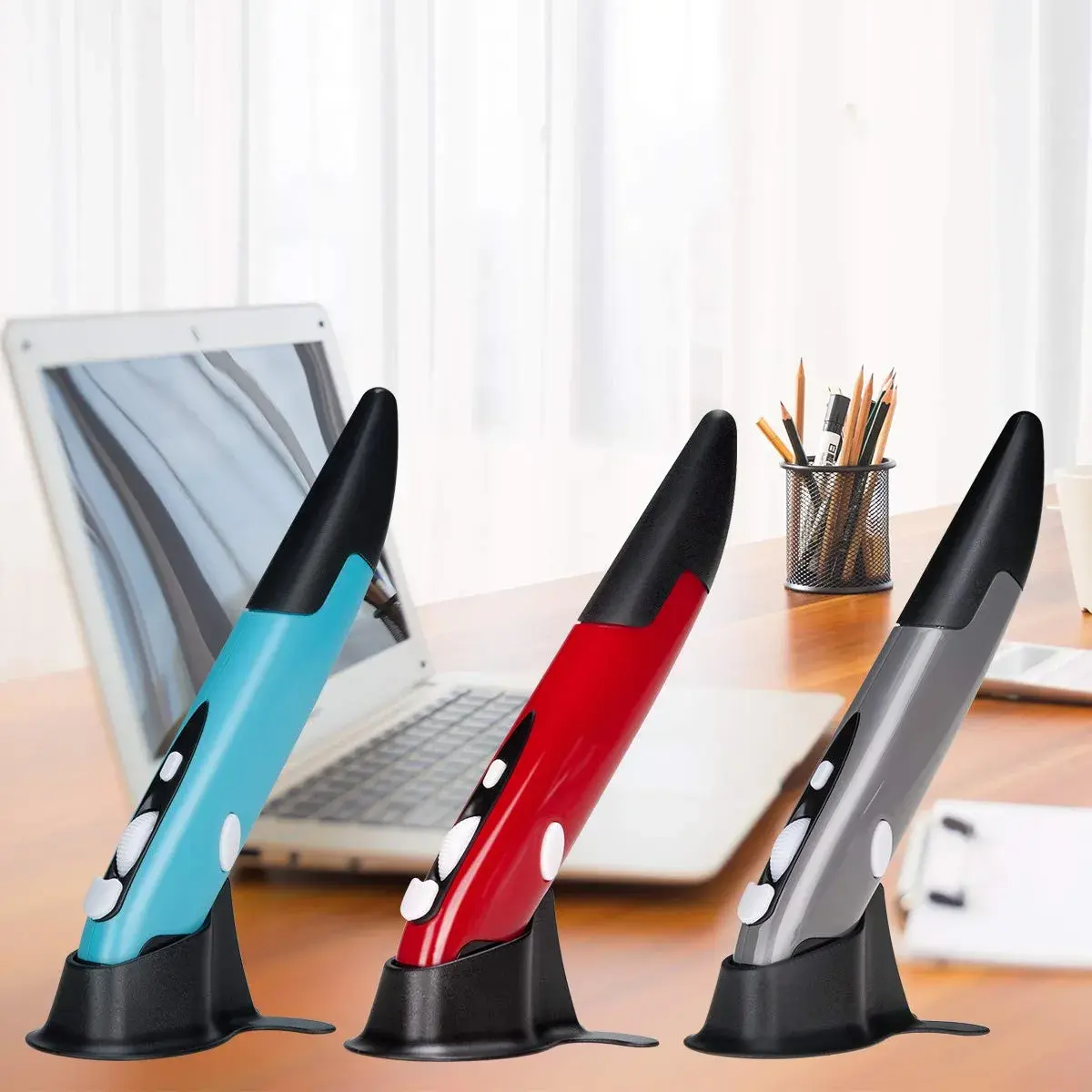lychee Wireless Optical Pocket Pen Mouse Blue | 800/1200/1600 DPI Adjustable Handwriting Mini Mice - view 8