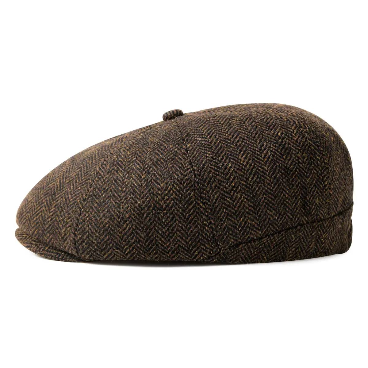 VOBOOM Men's Wool Blend 8 Panel Newsboy Cap Tweed Hat (Herringbone Coffee) 57-60cm | Vintage Style for Cool Weather - view 3