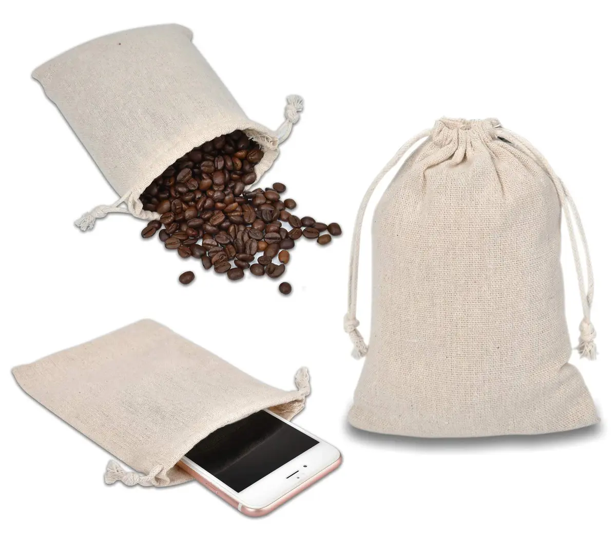 calary Cotton Canvas Gift Bag 5x7 Inch | Reusable, Durable & Eco-Friendly - view 3
