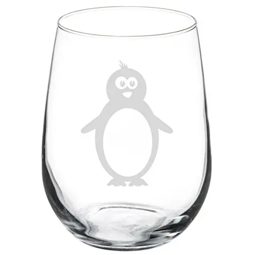 MIP Wine Glass Goblet Schnauzer 17 oz Stemless | Real Glass, Modern Animal Theme - main product image