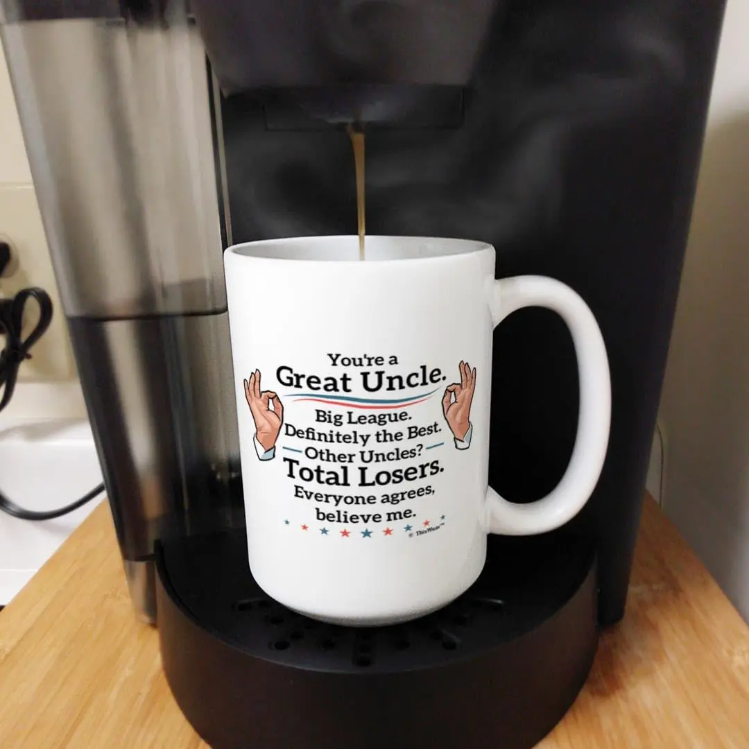 ThisWear Great Uncle Everyone Agrees 15oz Coffee Mug | Classic Ceramic Mug for Daily Use - view 5