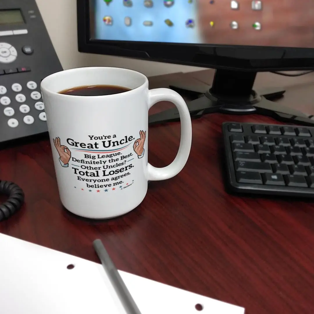 ThisWear Great Uncle Everyone Agrees 15oz Coffee Mug | Classic Ceramic Mug for Daily Use - view 6