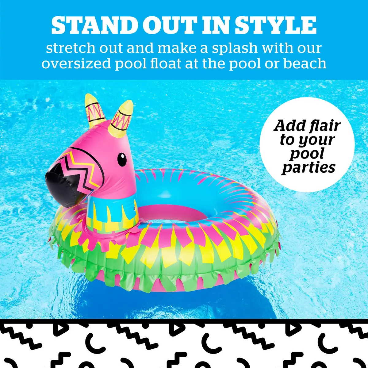 BigMouth Inc Giant Donkey Piñata Pool Float | Large Novelty Inflatable Swim Ring for Pool Parties - view 2
