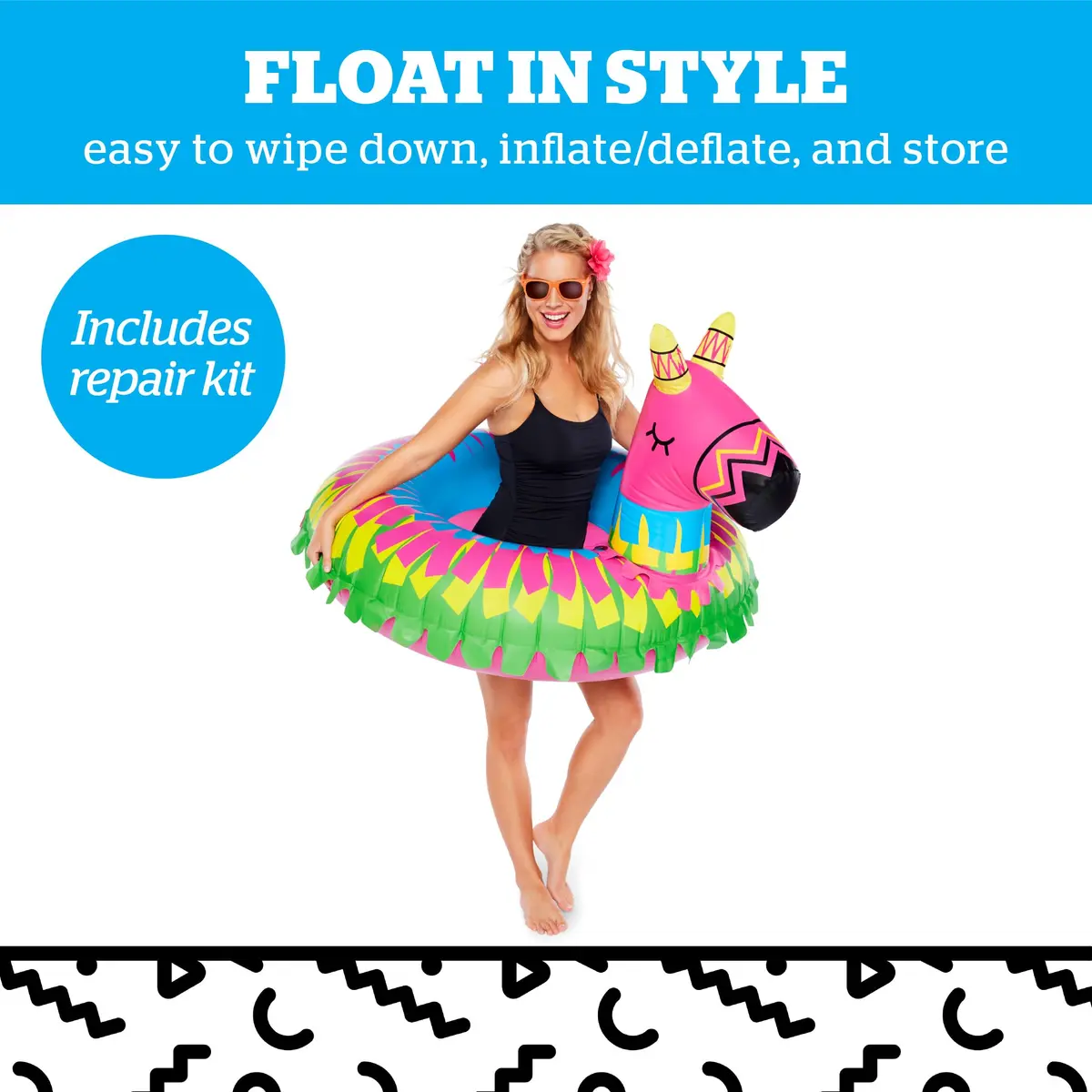 BigMouth Inc Giant Donkey Piñata Pool Float | Large Novelty Inflatable Swim Ring for Pool Parties - view 4