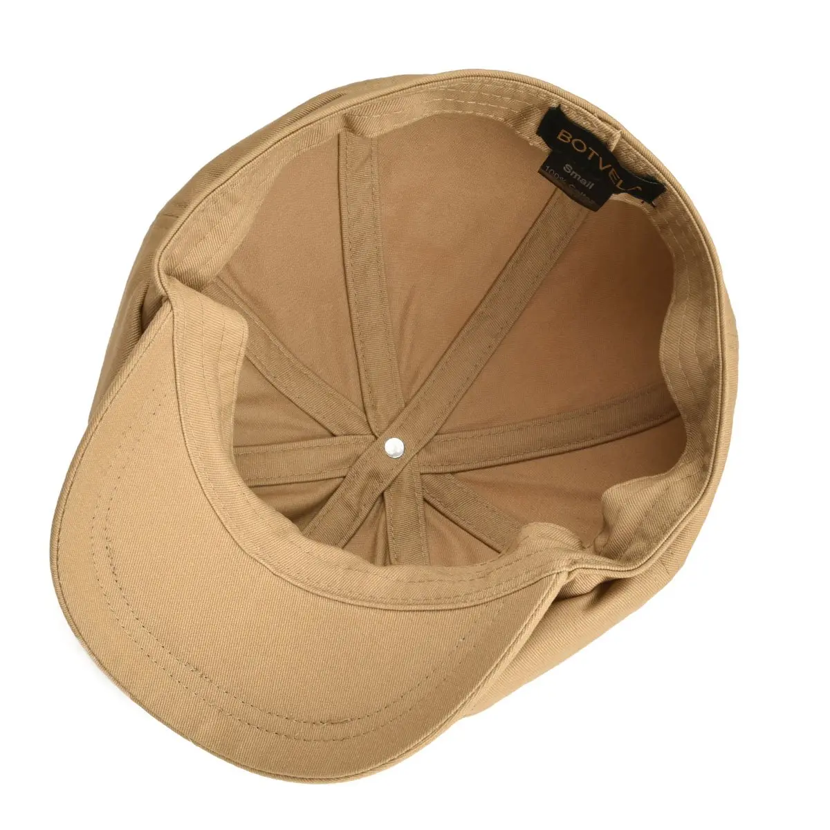 BOTVELA Men's Newsboy Flat Cap 7 7/8 | 100% Cotton Vintage Style - view 6