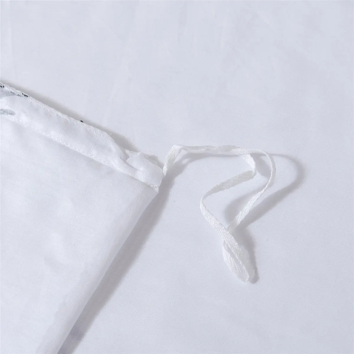 BuLuTu Kids Duvet Cover Twin Cotton White/Grey | Super Soft & Breathable, Zipper Closure - view 7