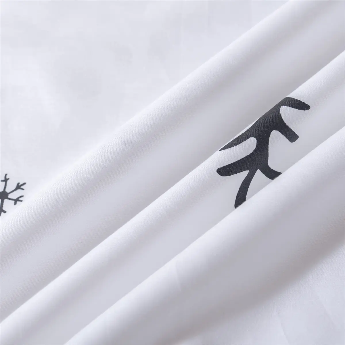 BuLuTu Kids Duvet Cover Twin Cotton White/Grey | Super Soft & Breathable, Zipper Closure - view 8