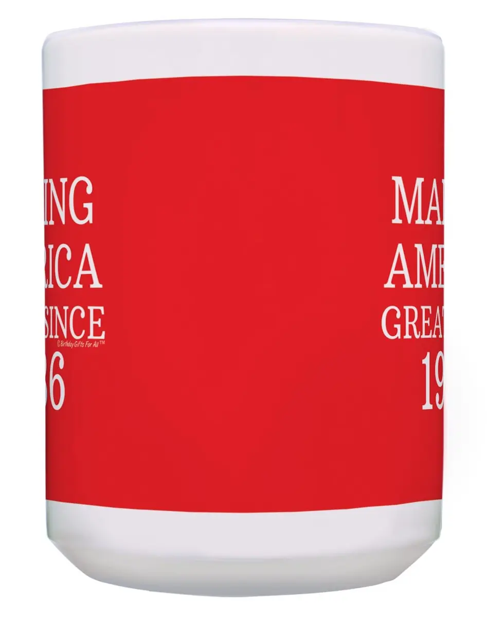 ThisWear Making America Great Since 1986 15oz Coffee Mug | Classic Red Ceramic - view 7