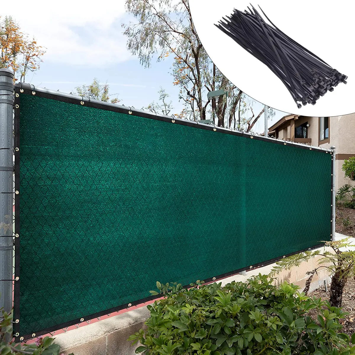 Royal Shade 6' x 50' Green Fence Privacy Screen | Heavy Duty Windscreen for Outdoor Privacy - main product image