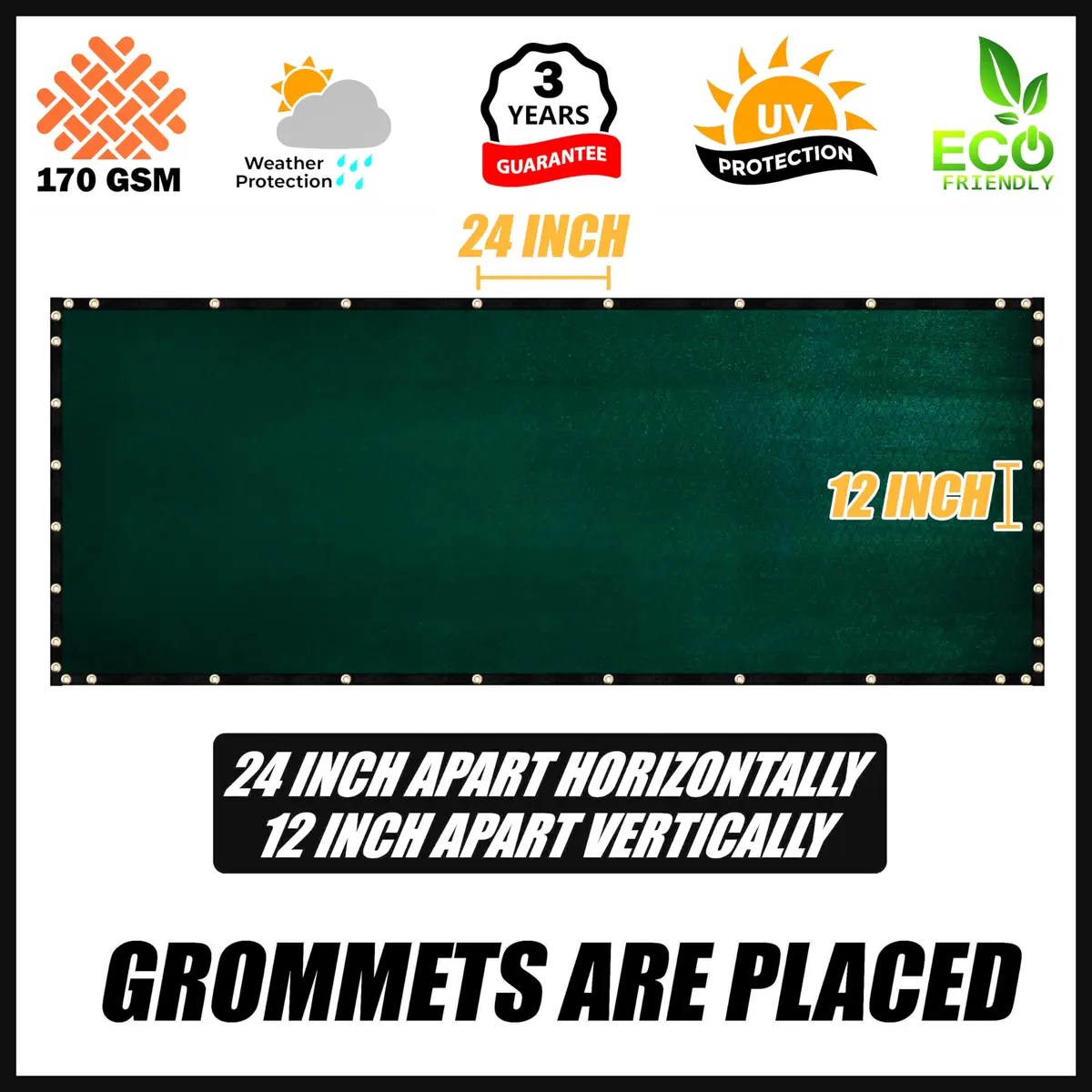 Royal Shade 6' x 50' Green Fence Privacy Screen | Heavy Duty Windscreen for Outdoor Privacy - view 4