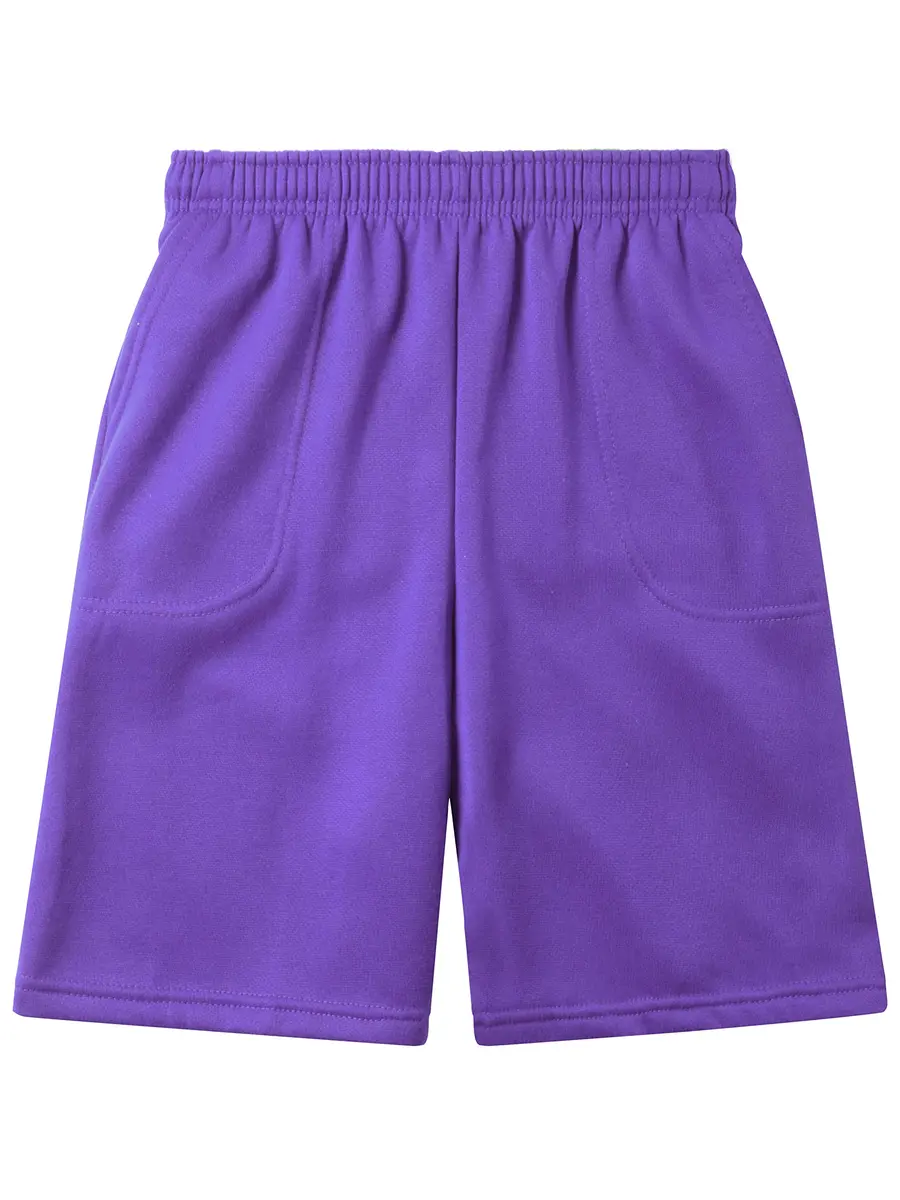 Ma Croix Essentials Mens Premium Brushed Sweat Shorts Lightweight Fleece Elastic Gym Loungewear (Large, 1IHA0004_Purple) | Moisture Wicking, Elastic Waist, Fitted Fit - main product image