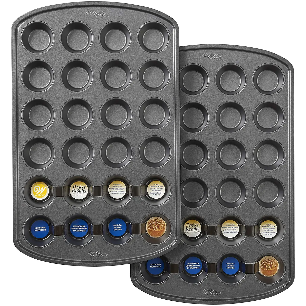 Wilton Mini Muffin Pans 24-Cup Set of 2 | Non-Stick Steel Bakeware for Perfect Bites - view 5