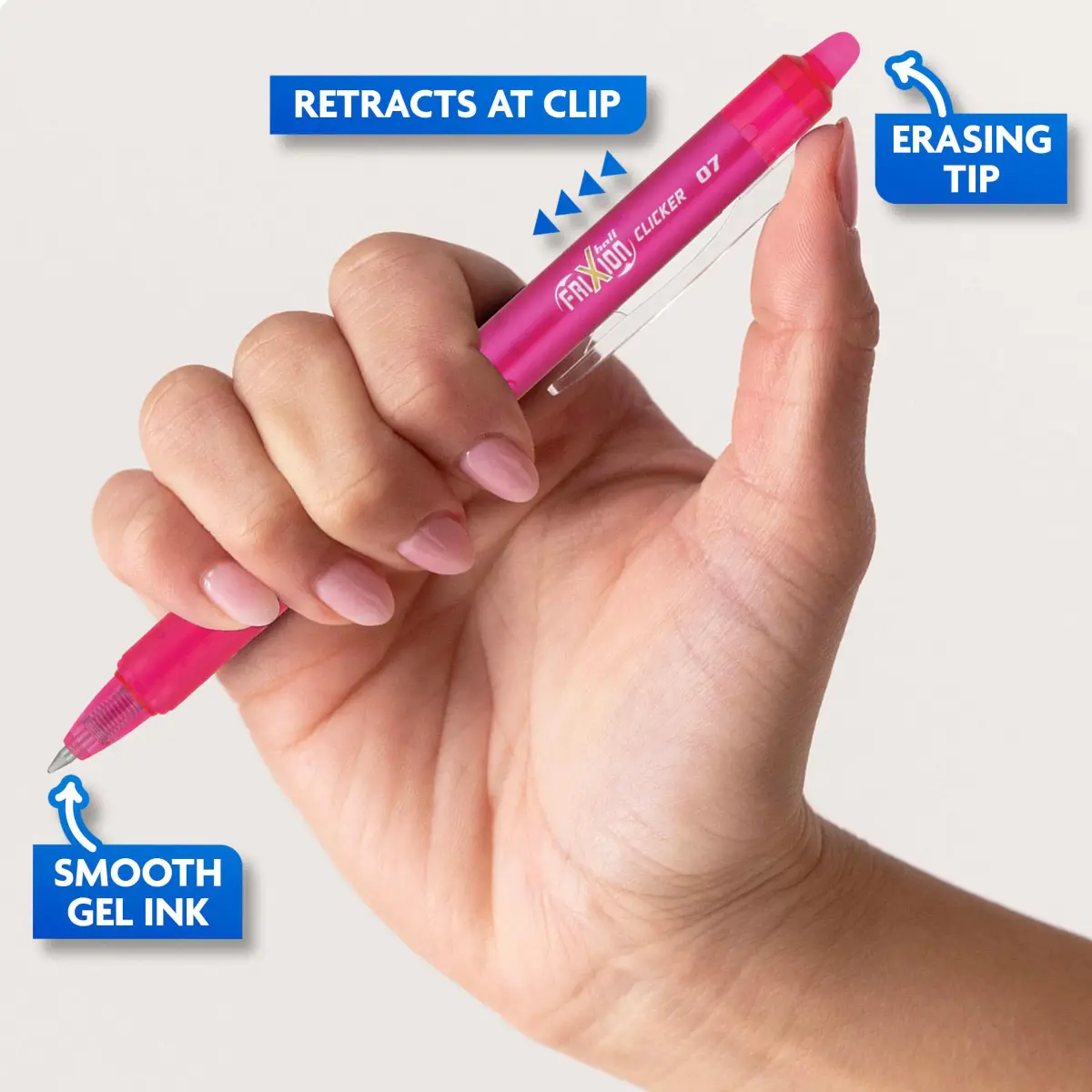 PILOT FriXion Clicker Erasable Gel Pens, Fine Point, Assorted Colors, 10-Pack | Smooth Ink Flow - view 4