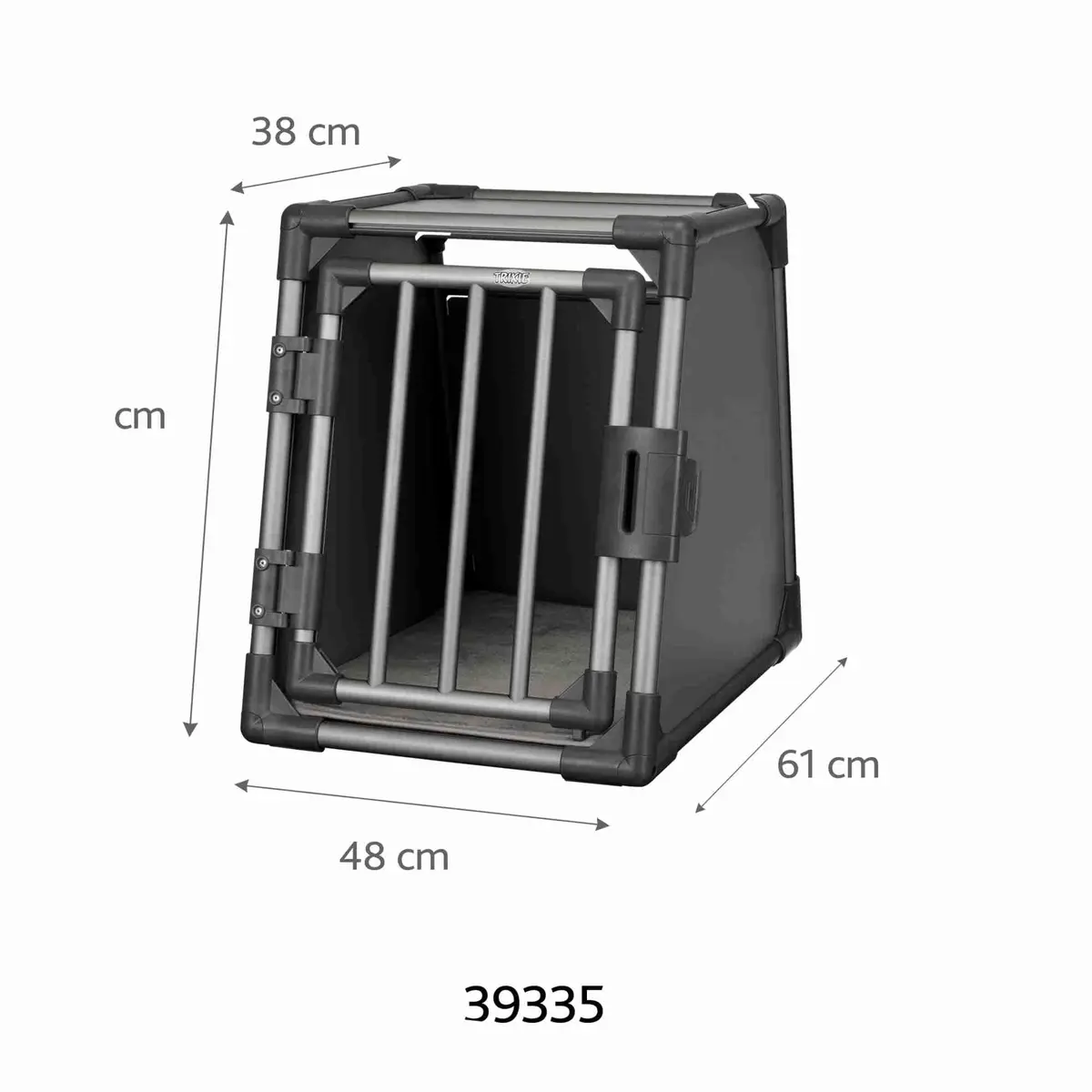 TRIXIE Aluminium Transport Box 48 x 56 x 61 cm | Safe, Stable & Quiet Pet Carrier - view 3