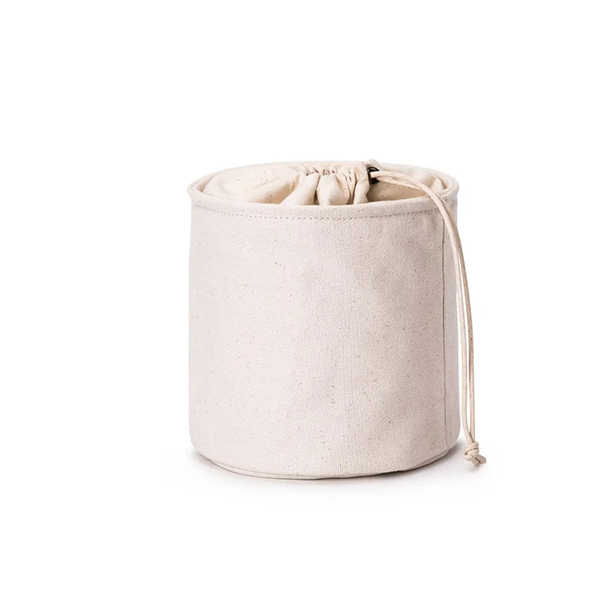 YONBEN Tall Purse Organizer Insert Beige | Spacious Canvas Round Handbag Storage (20cm x 19cm) - main product image