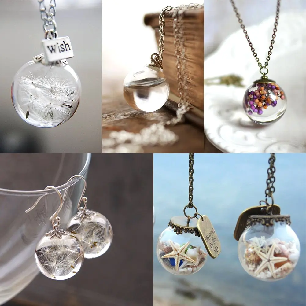 PH PandaHall 30pcs 16mm Clear Glass Globe Ball Bottles | DIY Snow Globes & Ornaments for Christmas & Wedding - view 7
