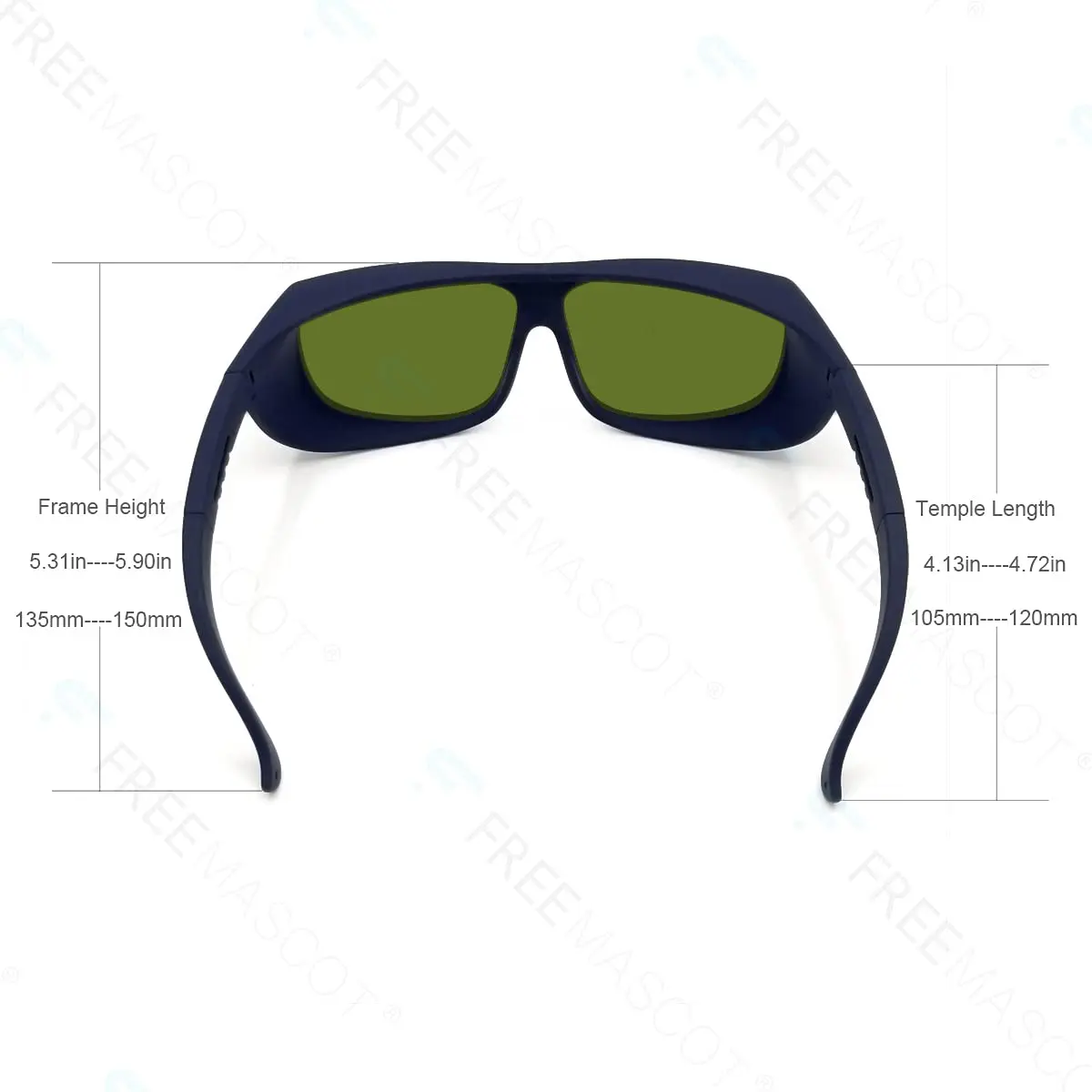 FreeMascot Professional OD 8+ Laser Safety Glasses 190nm-450nm/800nm-1100nm | EN207 Approved - view 2