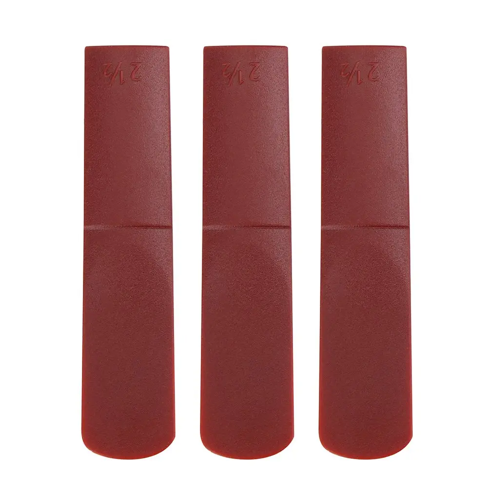 Tbest Red 3pcs Alto Saxophone Reeds Strength 2.5 | Resin Construction for Beginners - main product image