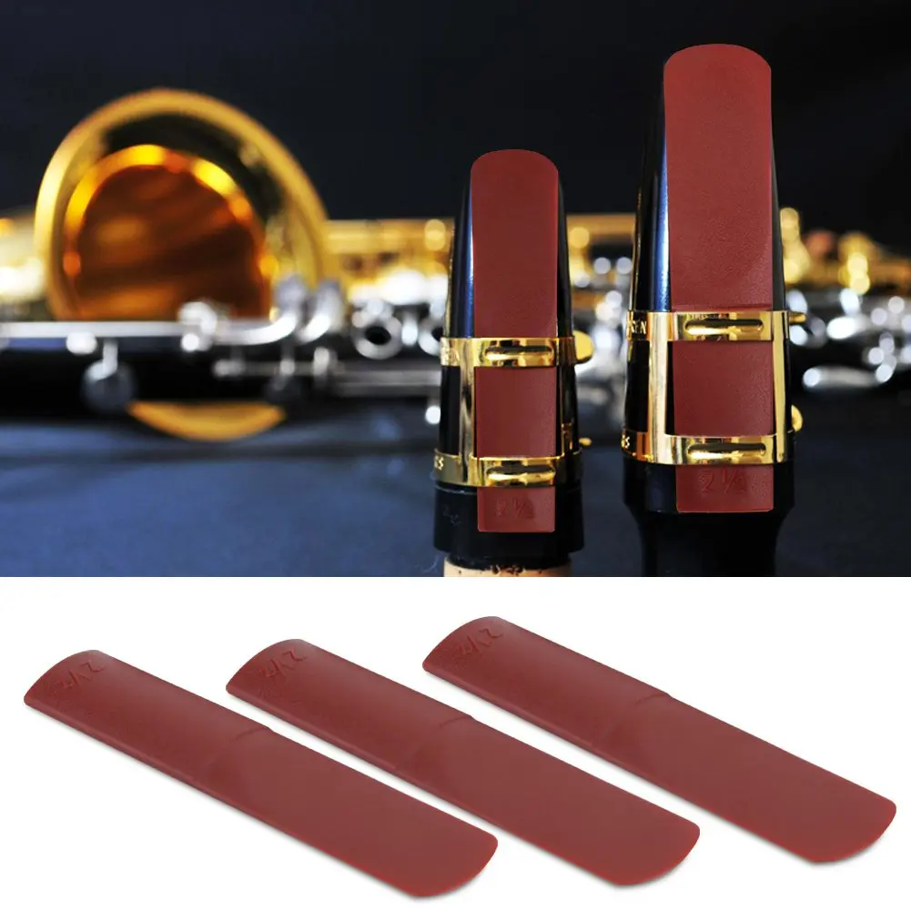 Tbest Red 3pcs Alto Saxophone Reeds Strength 2.5 | Resin Construction for Beginners - view 2