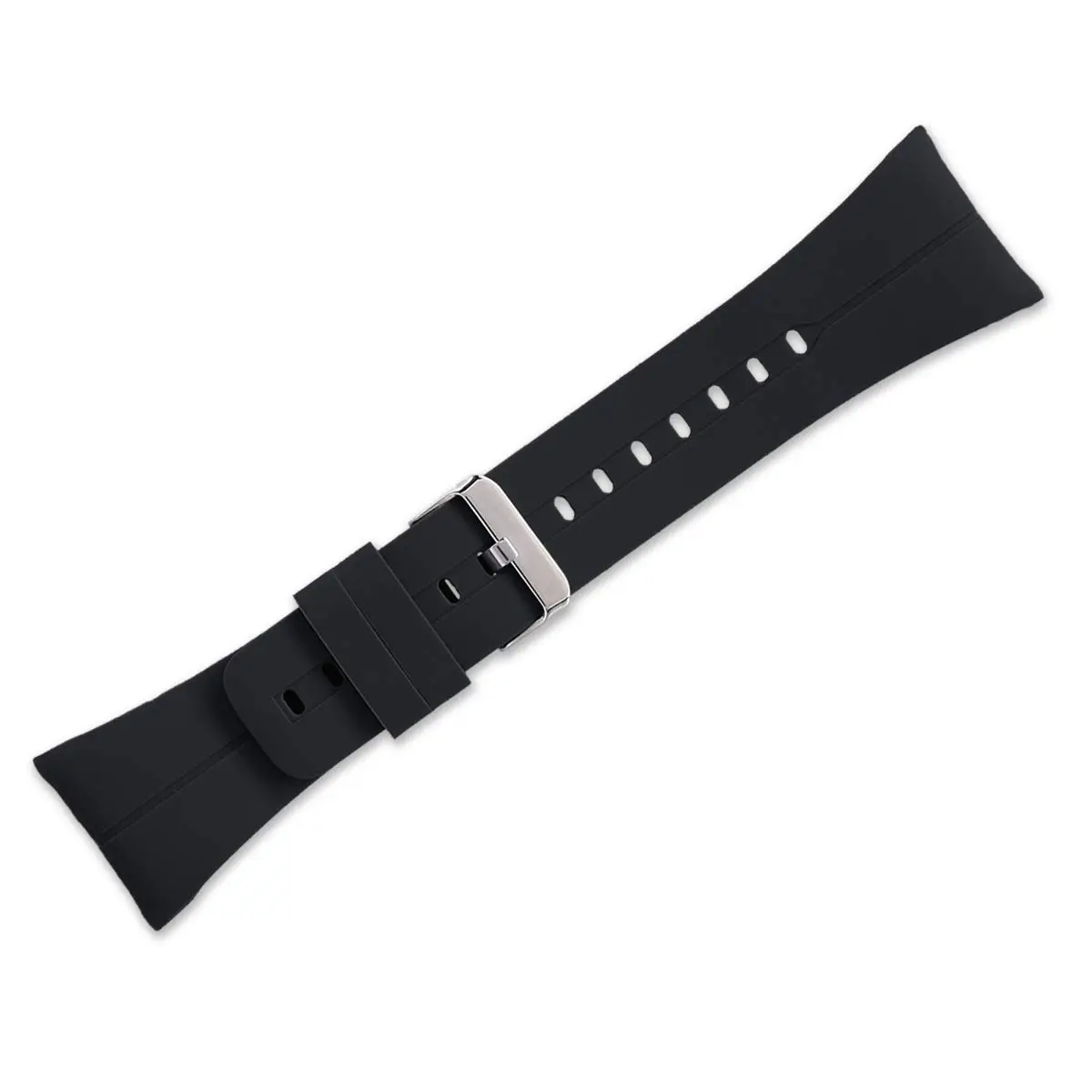 kwmobile Watch Strap Compatible with Polar M400 / M430 | Black Silicone Replacement Band (16-22cm) - view 3