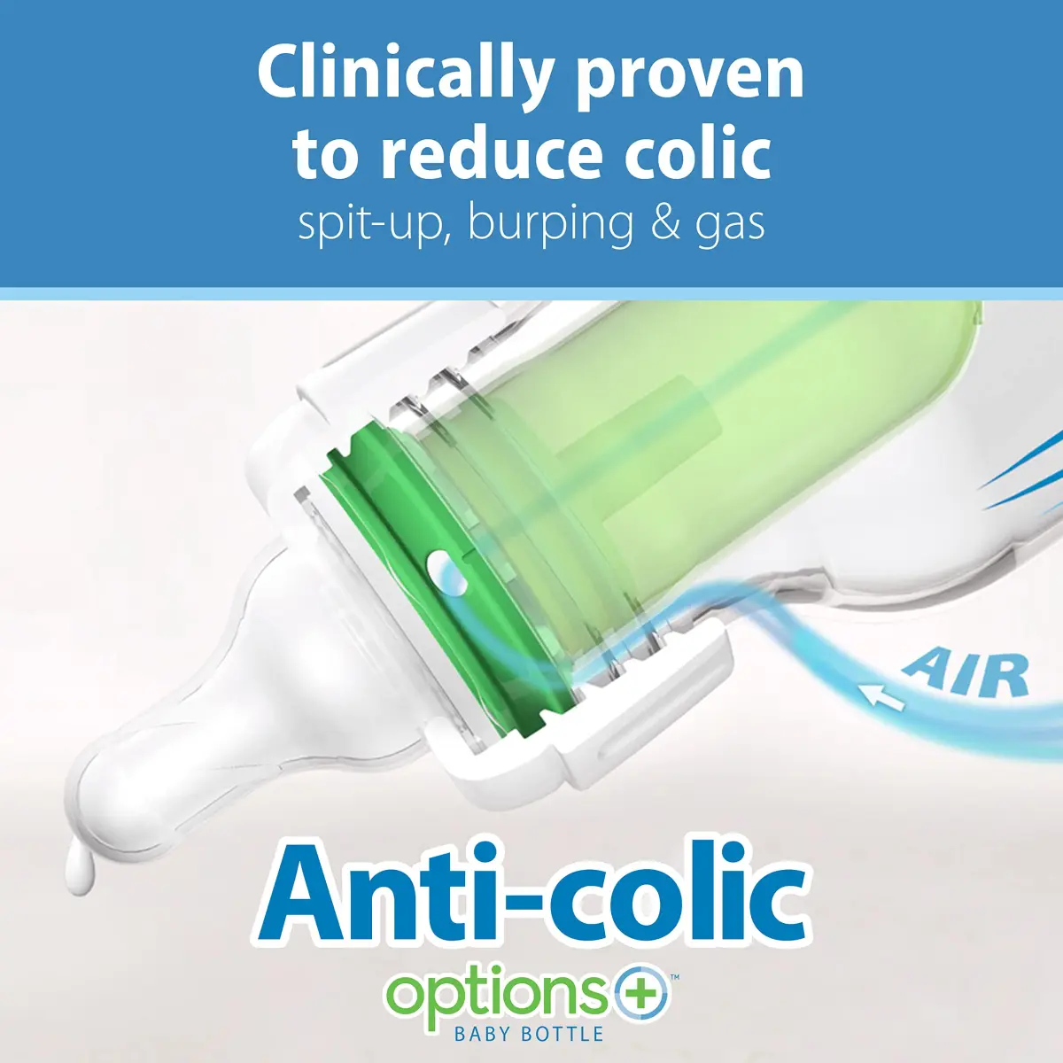 Dr. Brown's Anti-Colic Clear Baby Feeding Set with Slow Flow Nipples and Pacifier - view 3