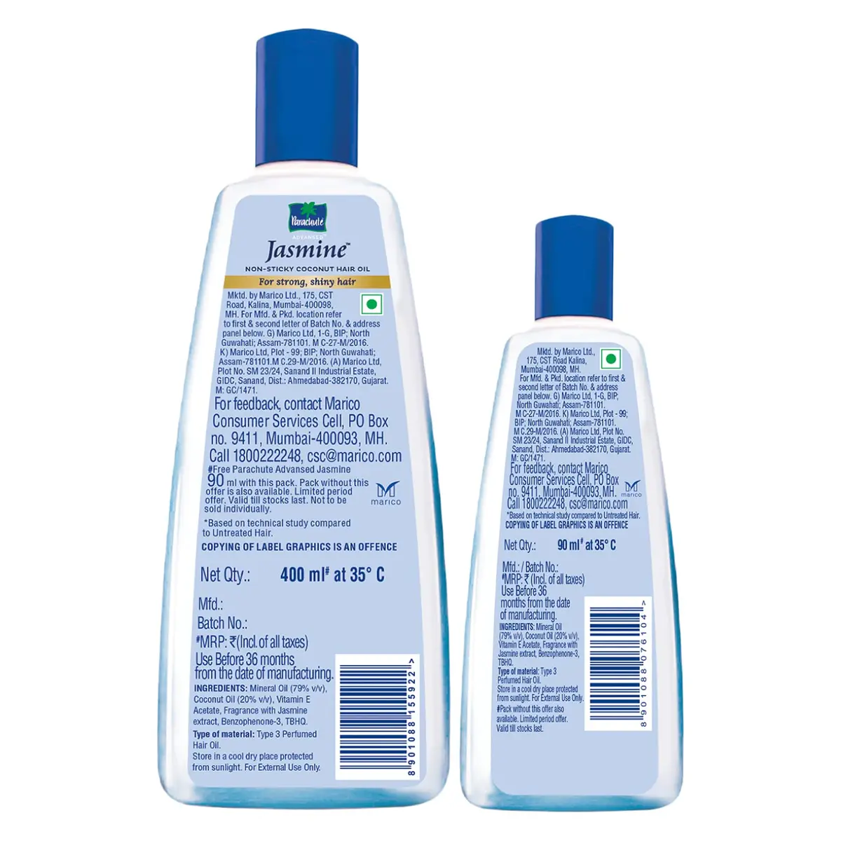 Parachute Advansed Jasmine Hair Oil with Vitamin-E 245ml (8.28 Fl Oz) | Nourishes Scalp, Strengthens Hair - view 2