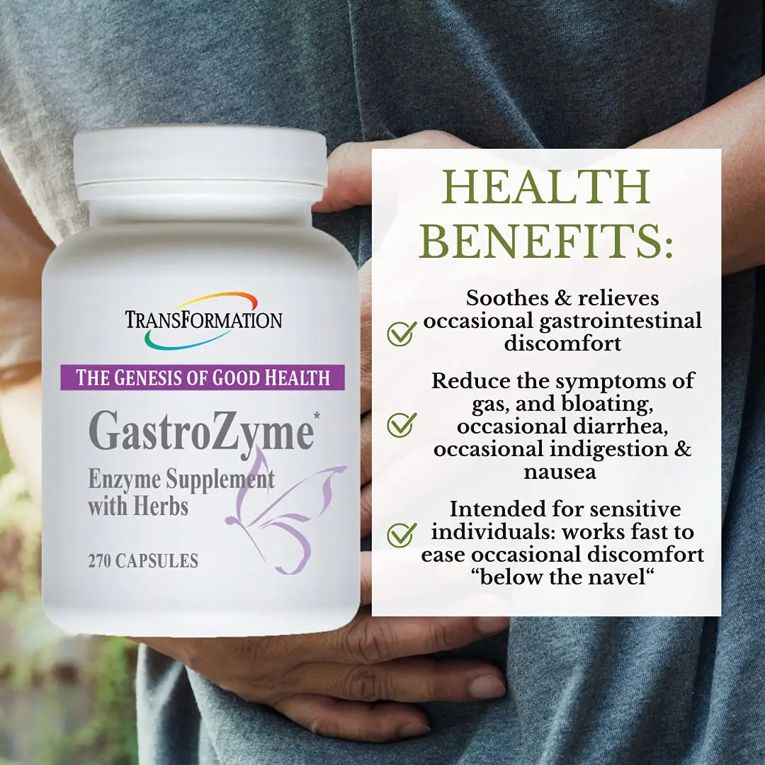 TRANSFORMATION GastroZyme Supplement 270 Capsules | Supports Digestive Comfort & Enzymes - view 2