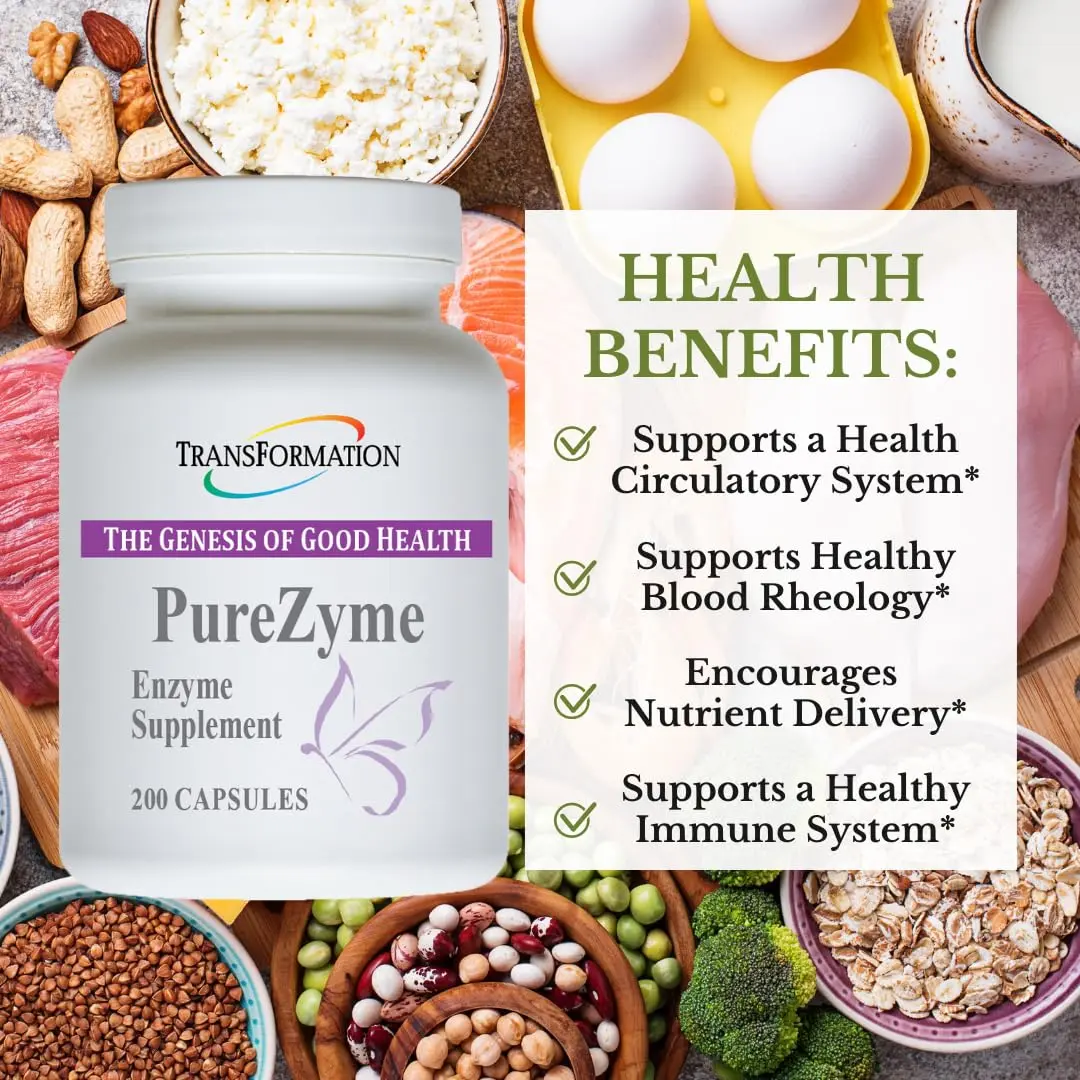 TRANSFORMATION Enzymes Purezyme 200 Capsules | High-Potency Digestive Support for Gut Health - view 3
