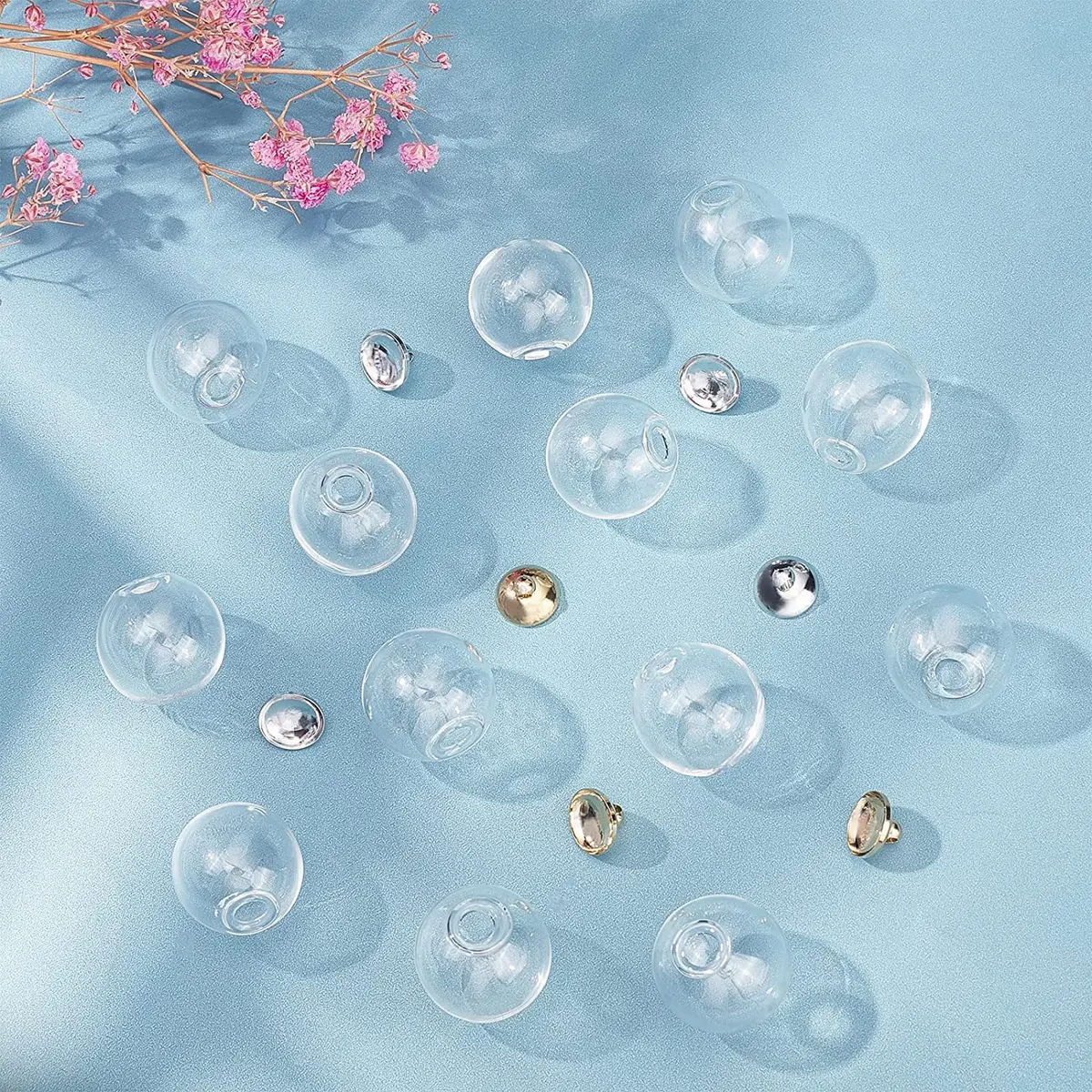 PH PandaHall 20mm Clear Glass Globe Ornaments | DIY Christmas & Wedding Decor (70-120 chars) - view 8