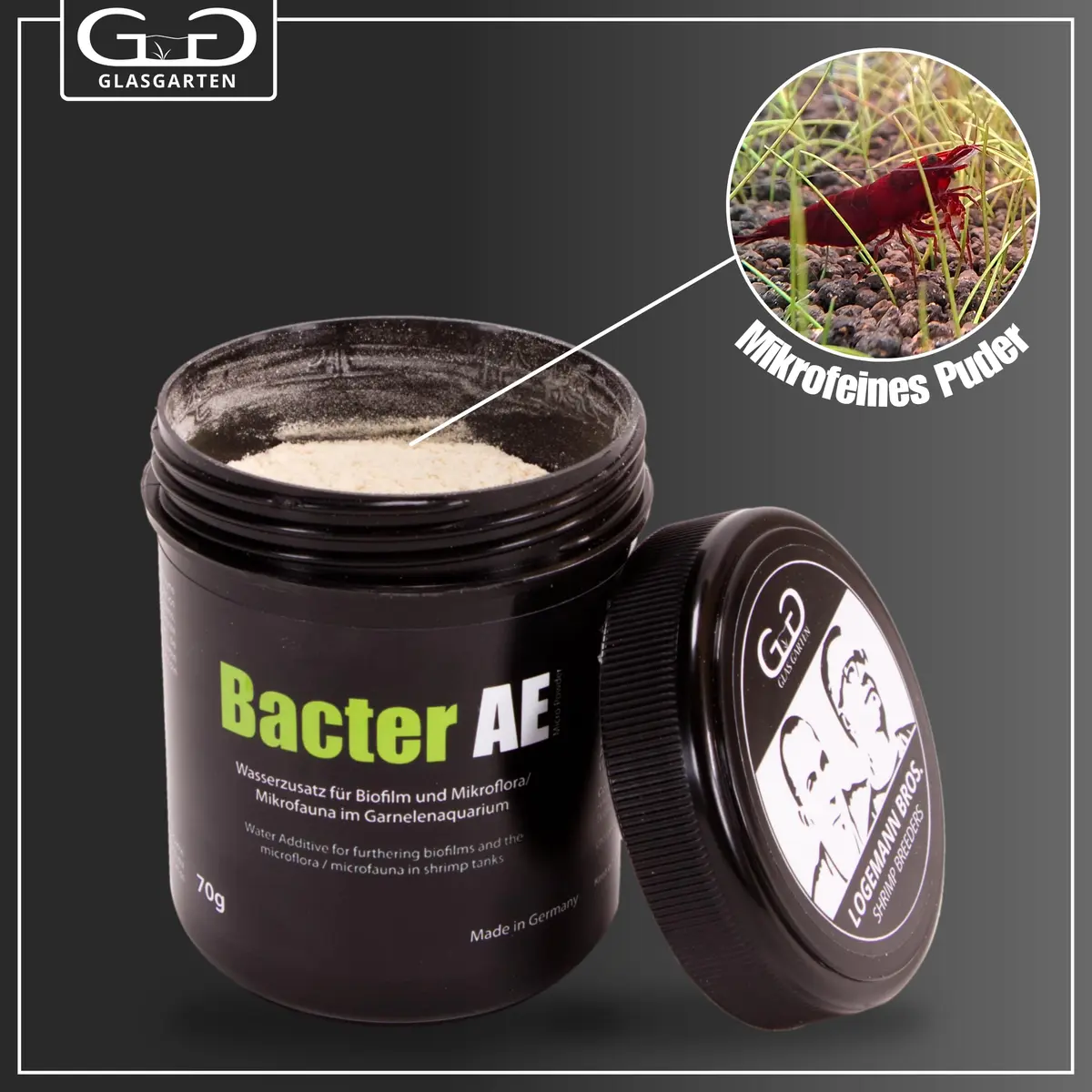 GlasGarten Bacter AE Content 70 g | Aquarium Microorganisms & Enzymes for Shrimp & Fish - view 5