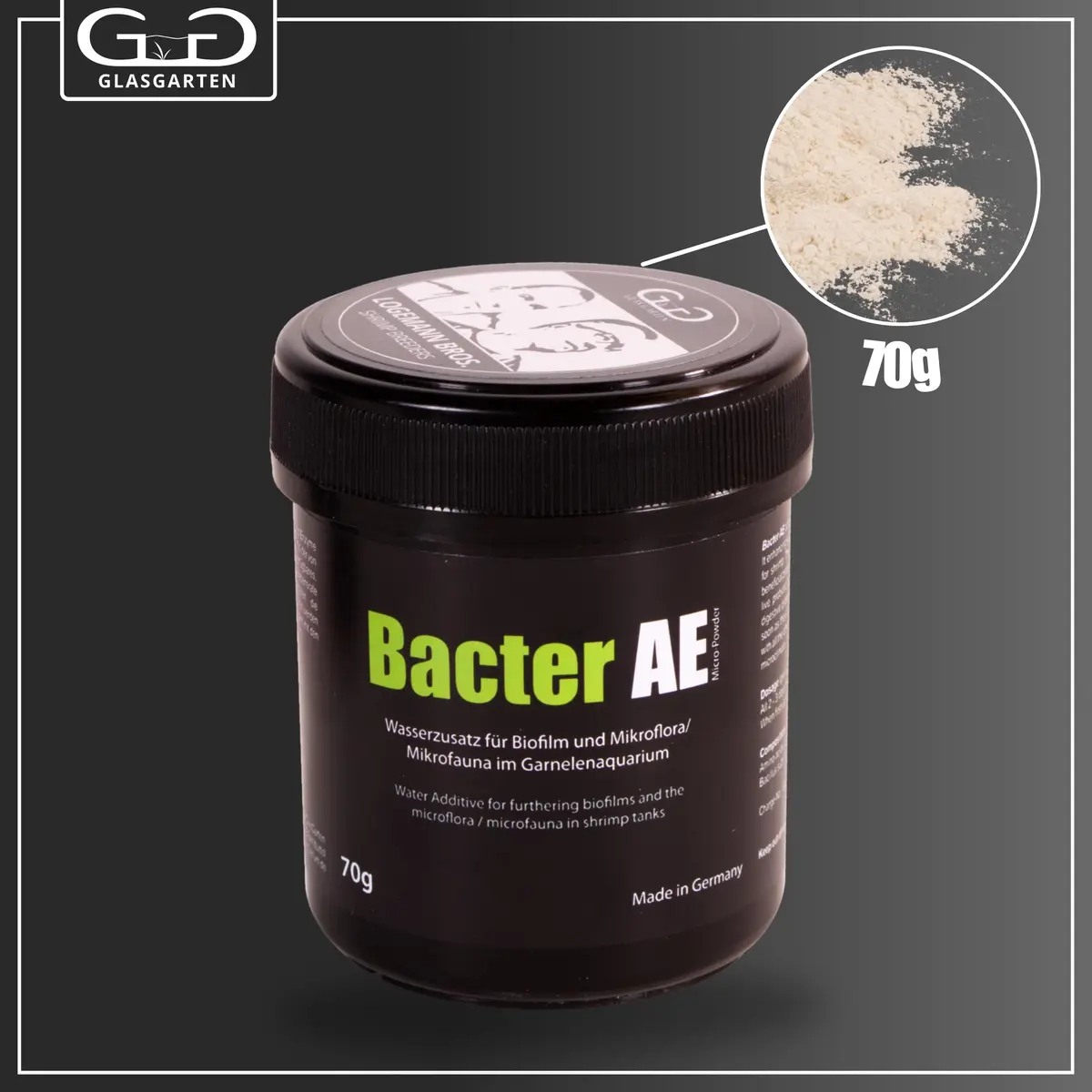 GlasGarten Bacter AE Content 70 g | Aquarium Microorganisms & Enzymes for Shrimp & Fish - view 2