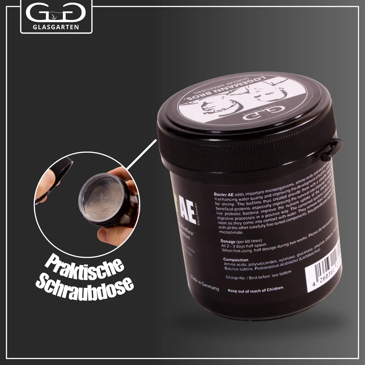 GlasGarten Bacter AE Content 70 g | Aquarium Microorganisms & Enzymes for Shrimp & Fish - view 3