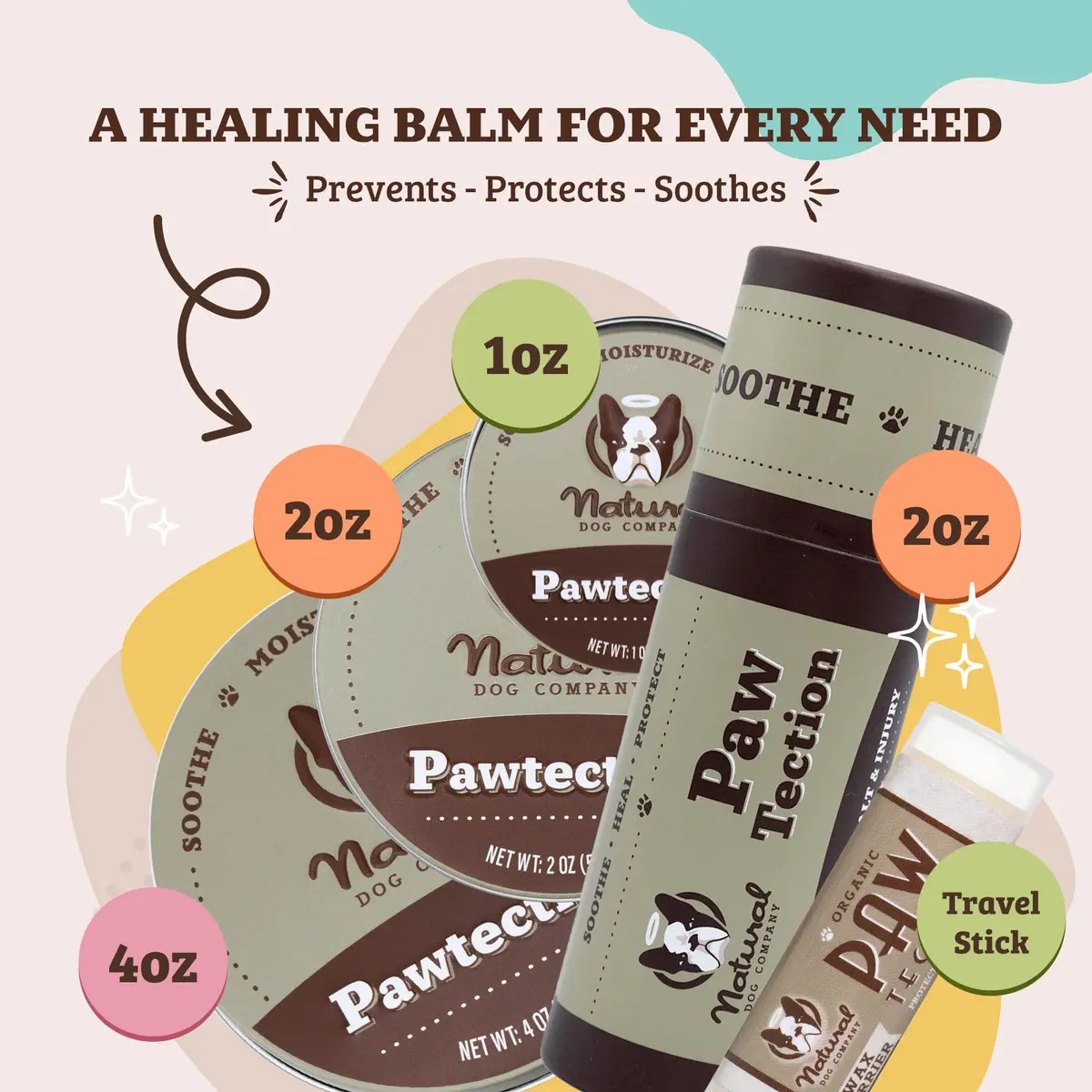 Natural Dog Company PawTection Dog Paw Wax – 0.15 oz Stick | All-Natural, Lick Safe Paw Protector for Hot Pavement & Rough Terrain - view 8