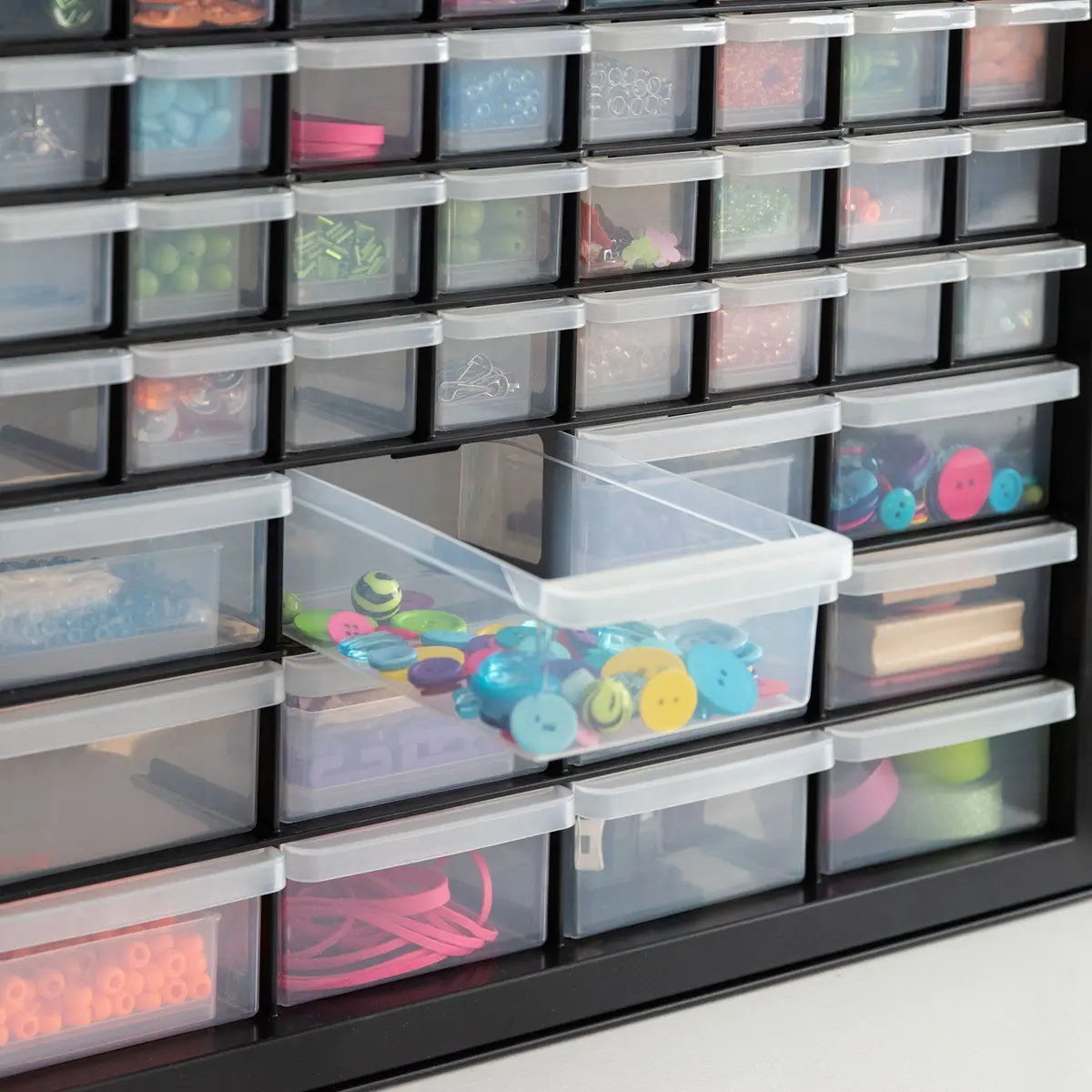 IRIS USA 44-Drawer Small Parts Storage Cabinet | Made in USA, Black, Stackable & Wall-Mountable - view 6