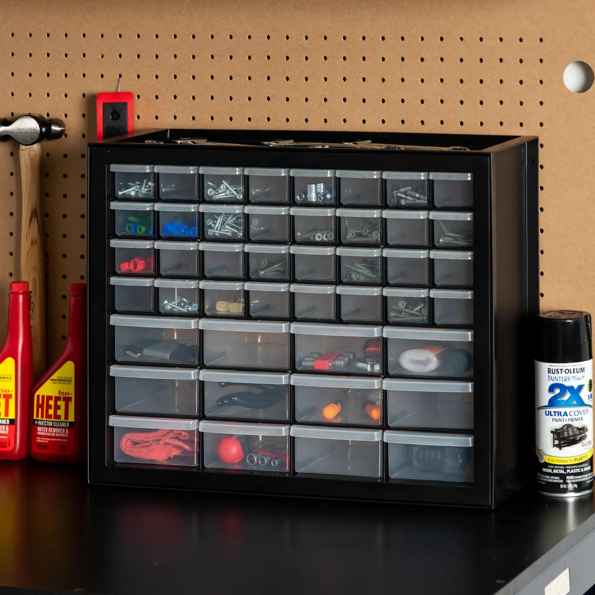 IRIS USA 44-Drawer Small Parts Storage Cabinet | Made in USA, Black, Stackable & Wall-Mountable - view 2