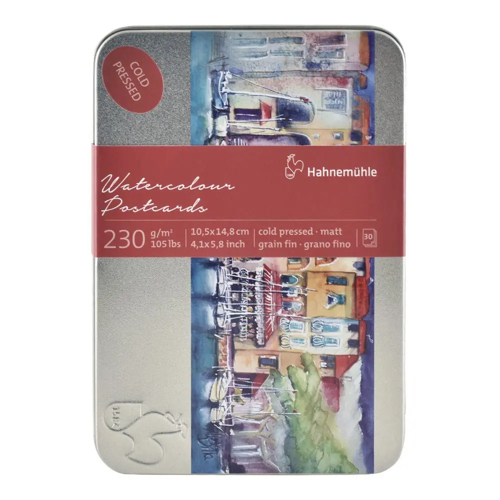 Hahnemühle Watercolor Cards 230gsm Cold Pressed 4x5.75 Inches | 30 Artist-Quality Postcards for Watercolor & Mixed Media - main product image