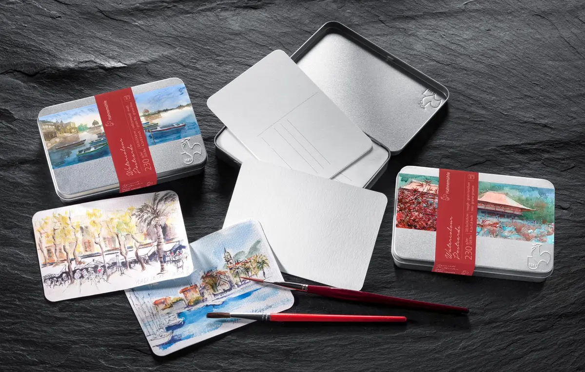 Hahnemühle Watercolor Cards 230gsm Cold Pressed 4x5.75 Inches | 30 Artist-Quality Postcards for Watercolor & Mixed Media - view 2