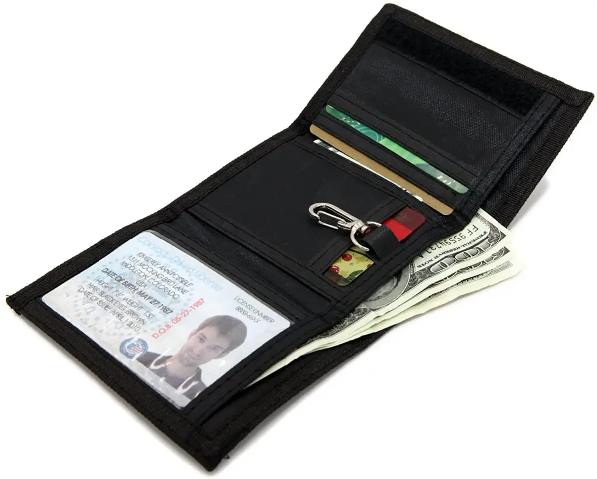AI-DEE RFID Trifold Canvas Outdoor Sports Wallet for Boys | 11.9cm (4.7in) - view 2