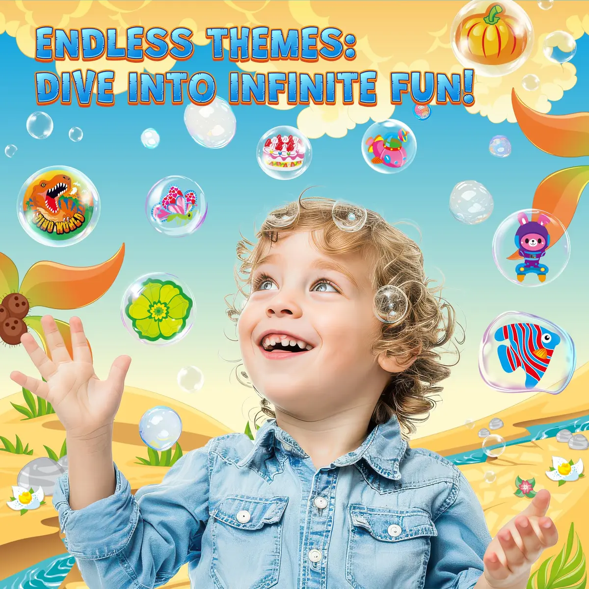 Sinceroduct 3200+ Puffy Stickers for Toddlers & Kids | 64 Sheets, Multicolored 3D Foam Animal & Letter Designs - view 3