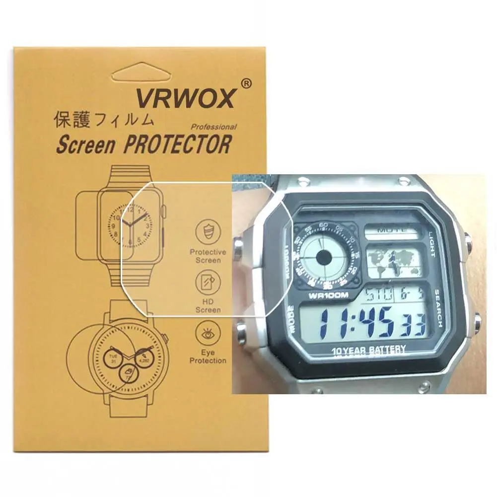 VRWOX Screen Protector for AE-1200/AE-1300 | HD Clear TPU Cover for Smartwatch 6.7in - main product image