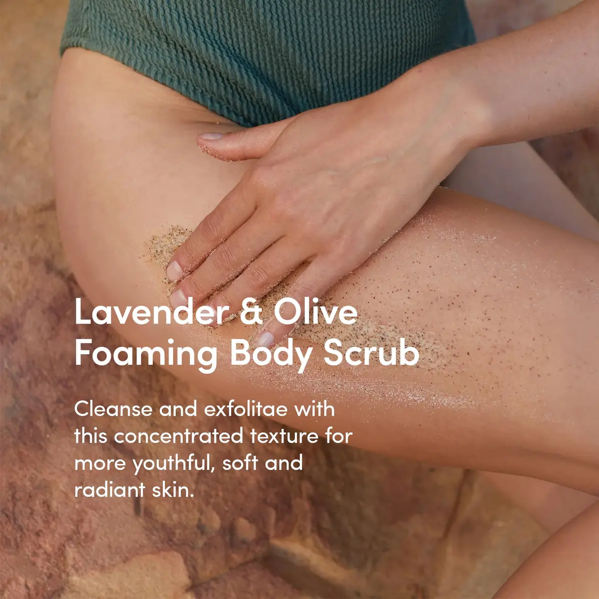 LATHER Lavender & Olive Foaming Body Scrub 4 Oz | Gentle Exfoliating & Hydrating for All Skin Types - view 2