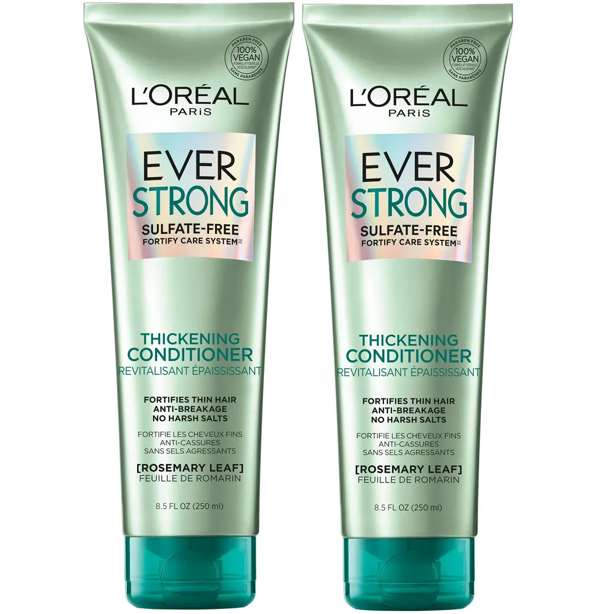 L'Oreal Paris EverStrong Thickening Conditioner Set 510ml (17 Fl Oz) | Sulfate-Free Formula for Thin, Fragile Hair - main product image